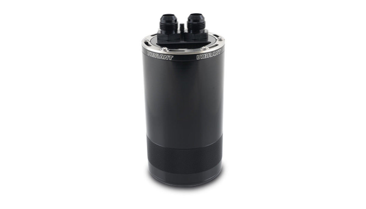 Vibrant Performance Gen3 Recovery Tank - 8.25 in Tall - 10 AN Male Inlet / Outlet - Aluminum