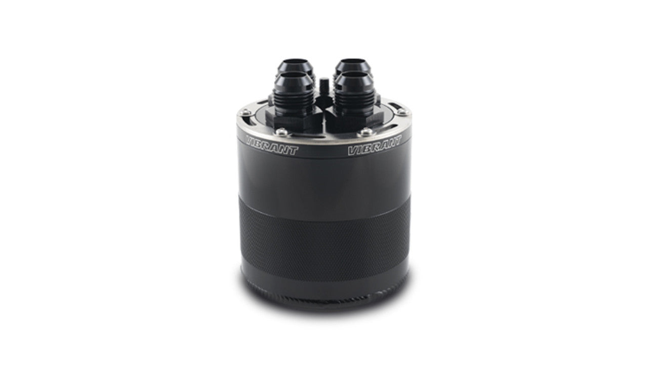 Vibrant Performance Gen3 Recovery Tank - 4.93 in Tall - 10 AN Male Inlets / Outlets - Aluminum
