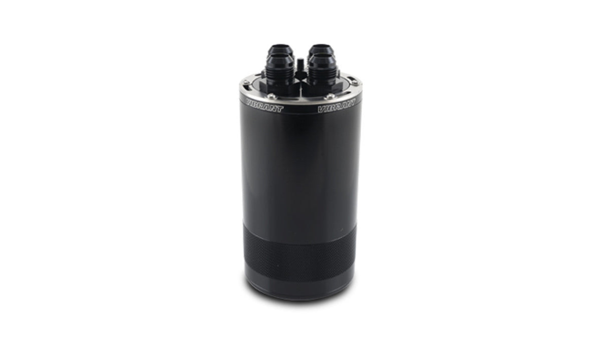 Vibrant Performance Gen3 Recovery Tank - 8.25 in Tall - 10 AN Male Inlets / Outlets - Aluminum