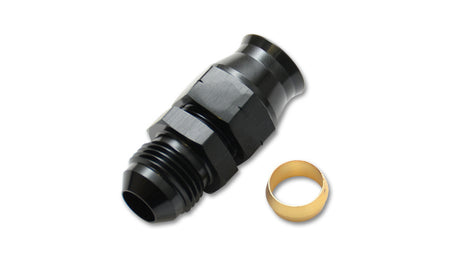 Vibrant Performance 10 AN Male to 5/8 in Tubing Straight Tube End Fitting - Black