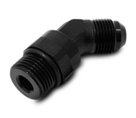 Vibrant Performance 45 Degree 10 AN Male to 8 AN Male O-Ring Swivel Fitting - Black