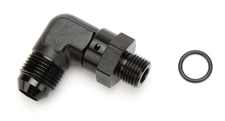 Vibrant Performance 90 Degree 8 AN Male to 6 AN Male O-Ring Swivel Fitting - Black