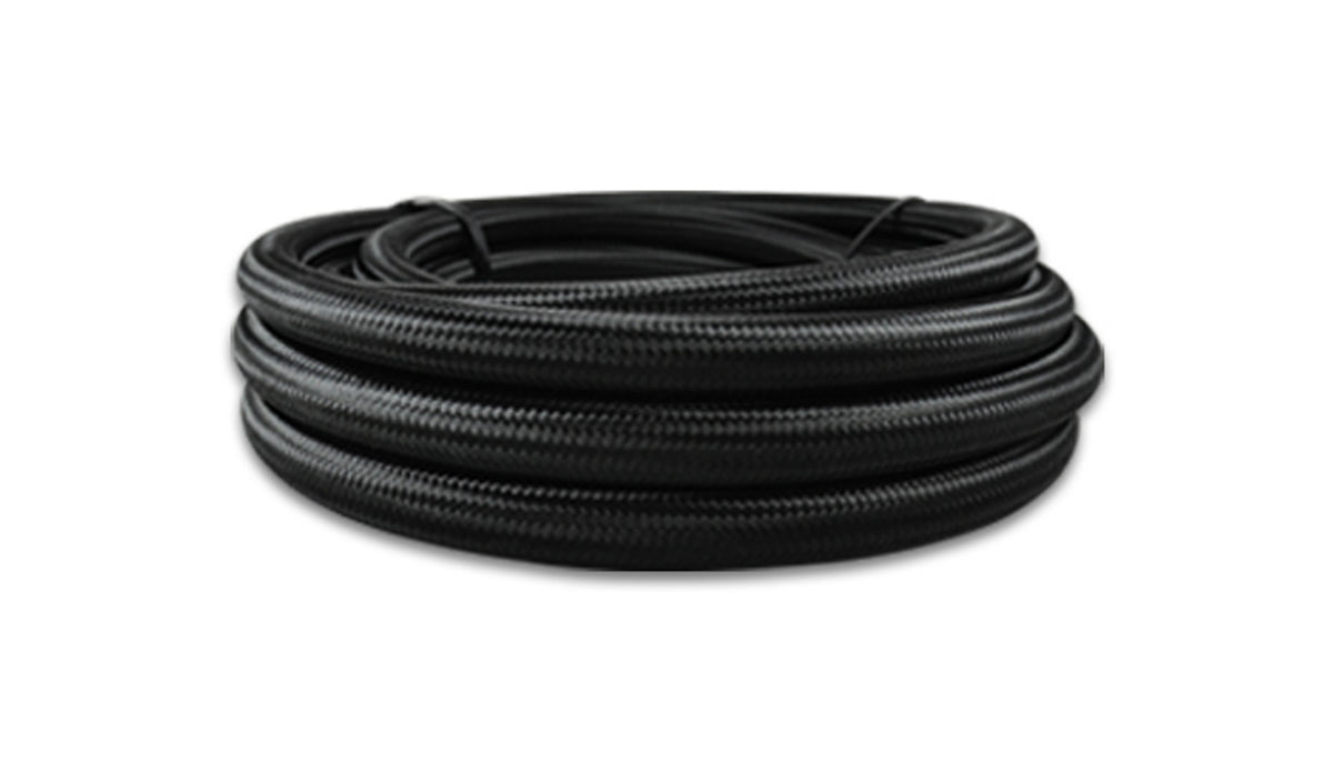 Vibrant Performance Braided Nylon / PTFE Hose - 12 AN - 20 ft - Black