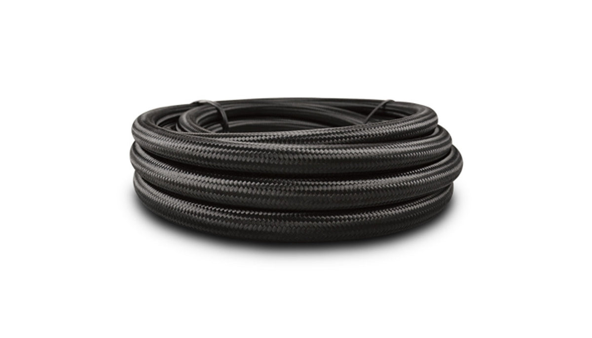 Vibrant Performance Braided Nylon / PTFE Hose - 6 AN - 5 ft - Black