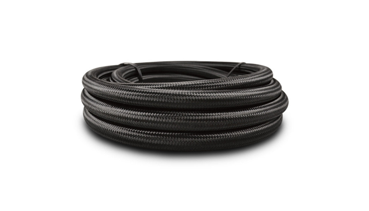 Vibrant Performance Braided Nylon / PTFE Hose - 6 AN - 5 ft - Black