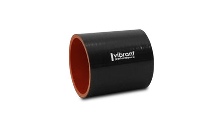 Vibrant Performance Straight Tubing Coupler - 3-3/4 in ID - 3 in Long - Silicone - Black