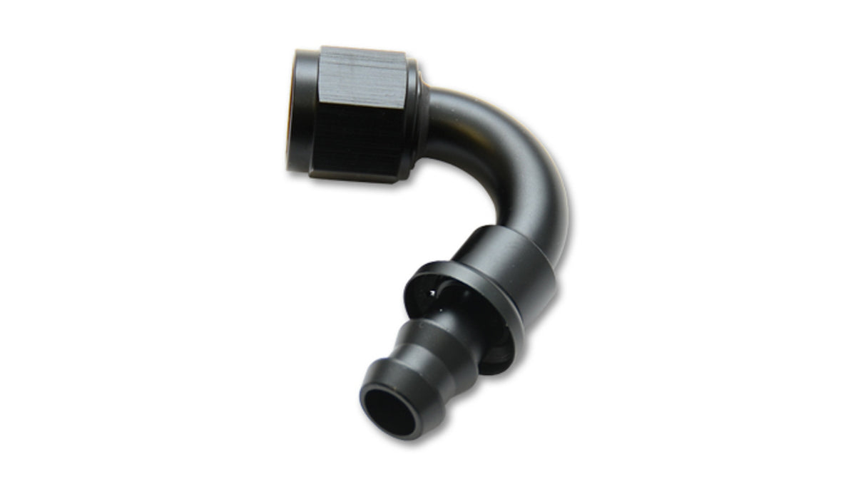 Vibrant Performance 120 Degree 12 AN Hose Barb to 12 AN Female Hose End - Black