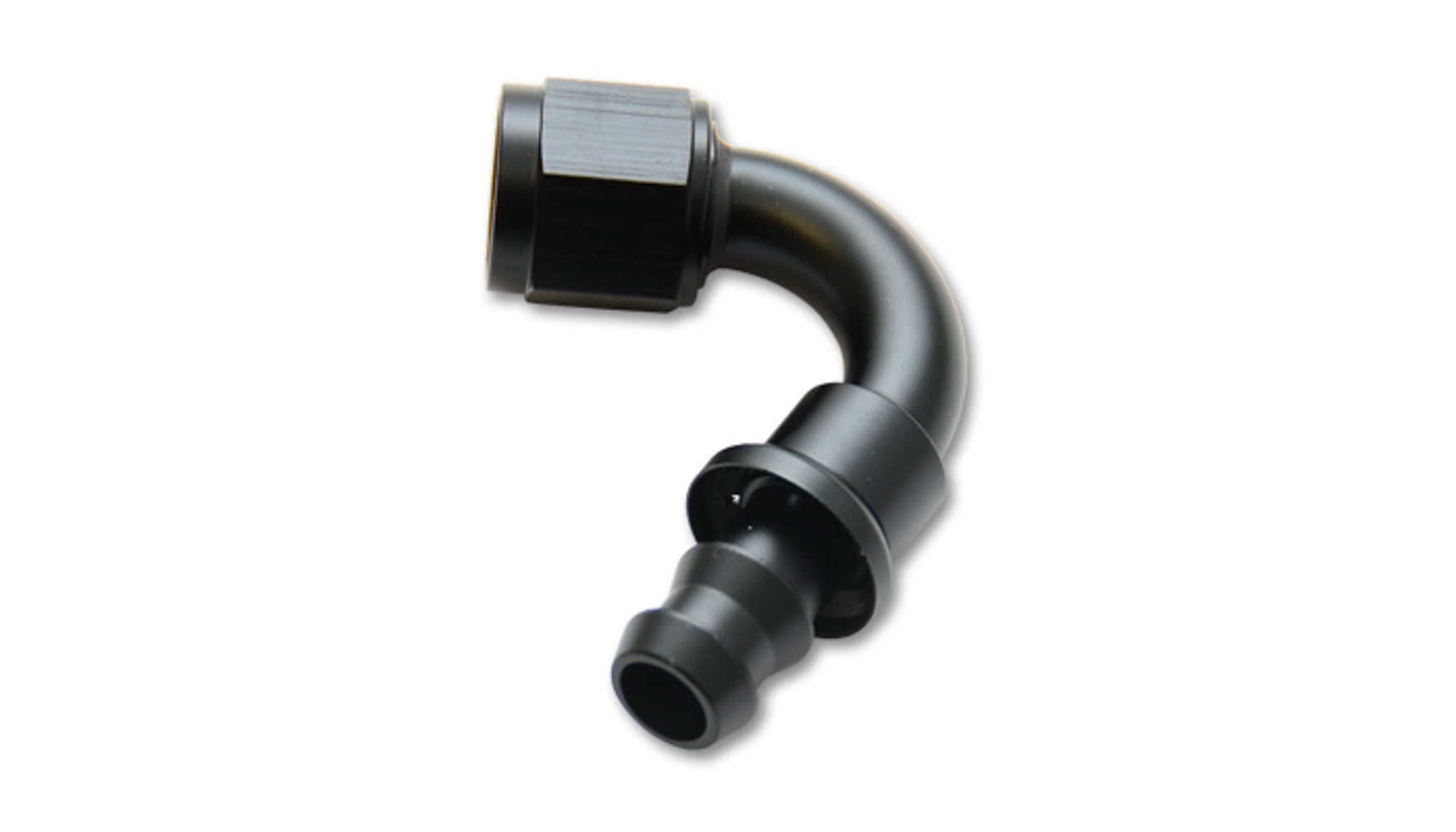 Vibrant Performance 120 Degree 12 AN Hose Barb to 12 AN Female Hose End - Black