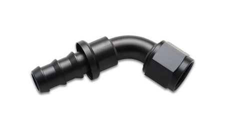 Vibrant Performance 60 Degree 10 AN Hose Barb to 10 AN Female Hose End - Black
