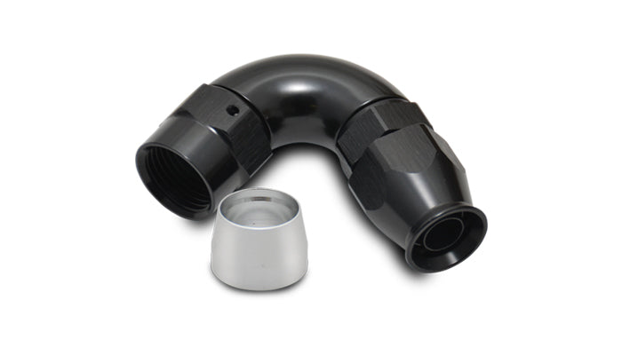 Vibrant Performance 120 Degree 8 AN PTFE Hose to 8 AN Female Hose End - Black