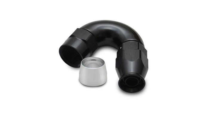 Vibrant Performance 150 Degree 8 AN PTFE Hose to 8 AN Female Hose End - Black