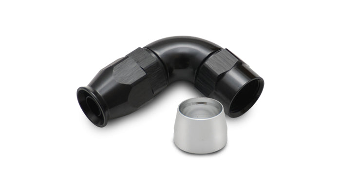 Vibrant Performance 90 Degree 6 AN PTFE Hose to 6 AN Female Hose End - Black