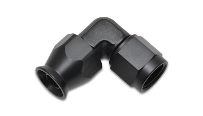 Vibrant Performance Tight Radius 90 Degree 8 AN PTFE Hose to 8 AN Female Hose End - Black
