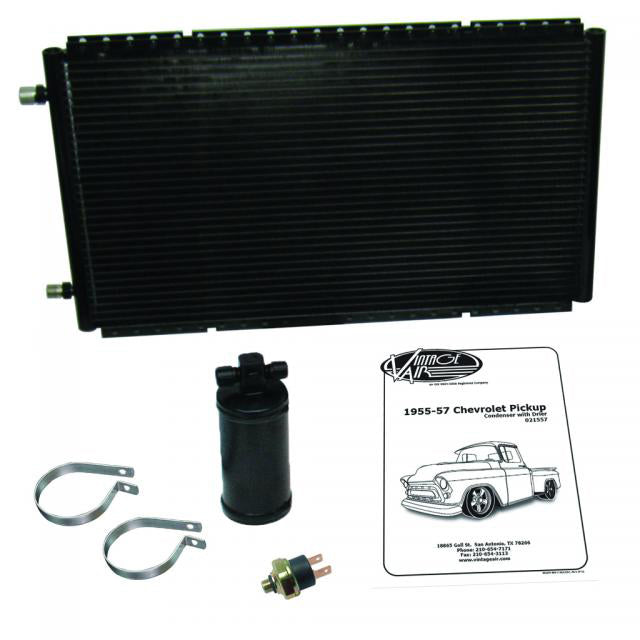 Vintage Air SureFit Horizontal Air Conditioning Condenser and Drier - 24 x 14 in - Chevy Truck 1955-1957
