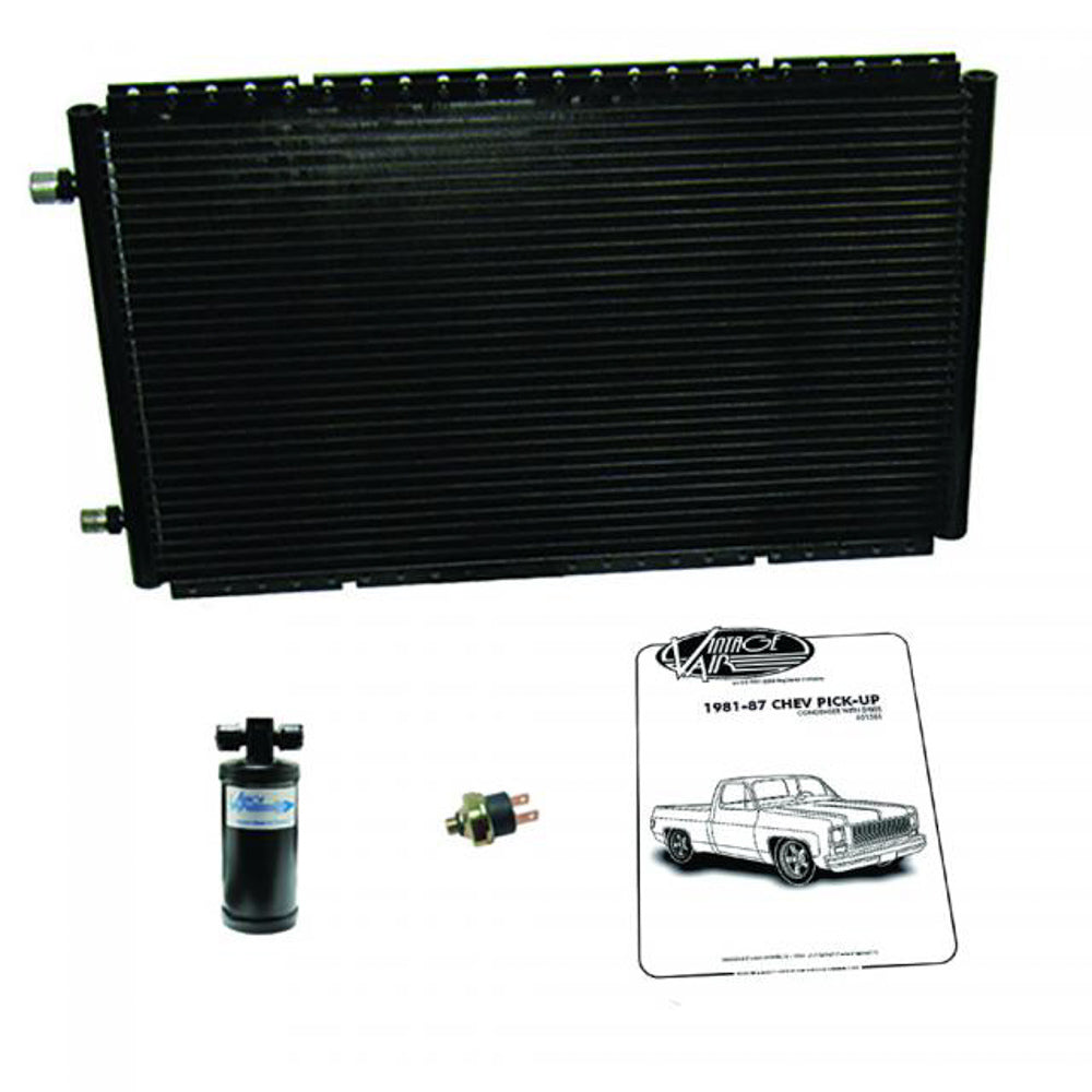 Vintage Air SureFit Horizontal Air Conditioning Condenser - 24 x 14 in