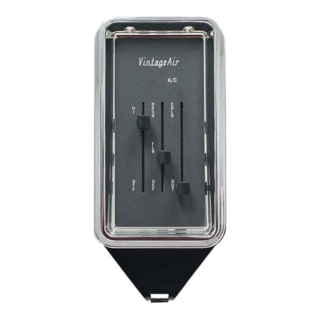 Vintage Air Gen IV SureFit Vertical Climate Control Panel - 3 Lever - Black - GM Fullsize Pickup 1964-66