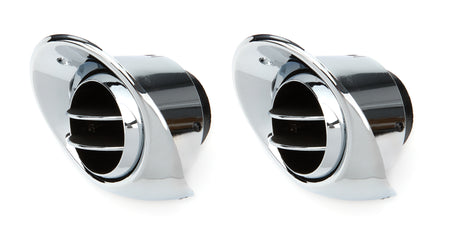 Vintage Air Astro In Dash Round Louver Kit - Chrome - GM F-Body 1967-68 (Pair)