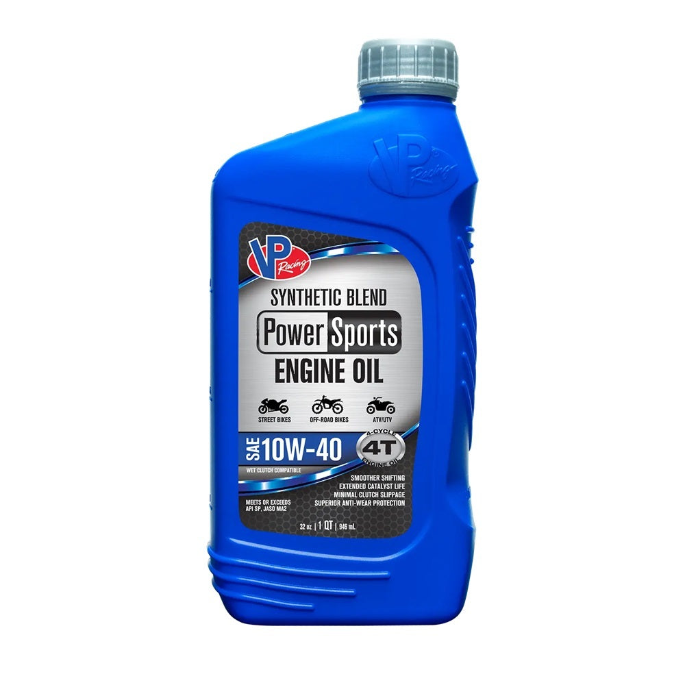 VP Racing PowerSports 4T 10W40 Semi-Synthetic Motor Oil - 1 Qt Bottle