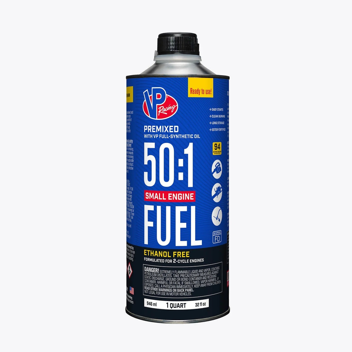 VP Racing 50 to 1 Mix Premix 2 Cycle Fuel - 1 Qt Can