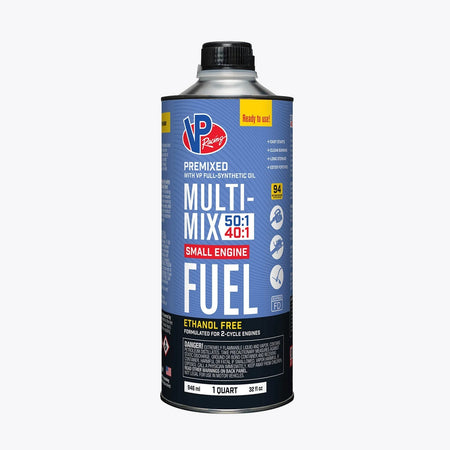 VP Racing Multi-Mix Premix 2 Cycle Fuel - 40 to 1 / 50 to 1 - 1 Qt Can