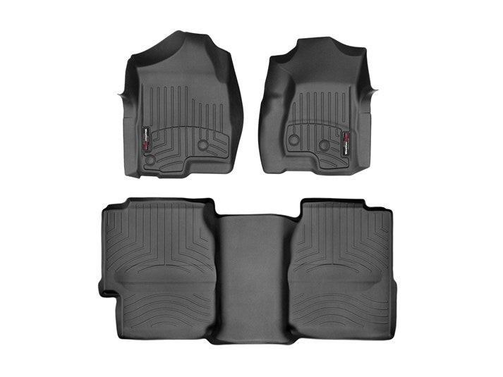 WeatherTech Front / 2nd Row Floor Liner - Black - Extended Cab - GM Fullsize Truck 1999-2007