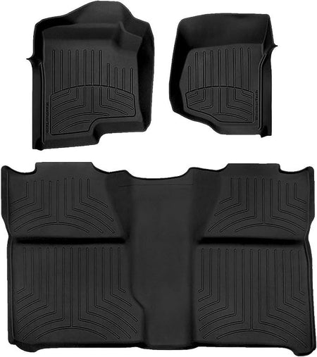 WeatherTech HP Front / 2nd Row Floor Liner - Black - GM Fullsize Truck 2007-14