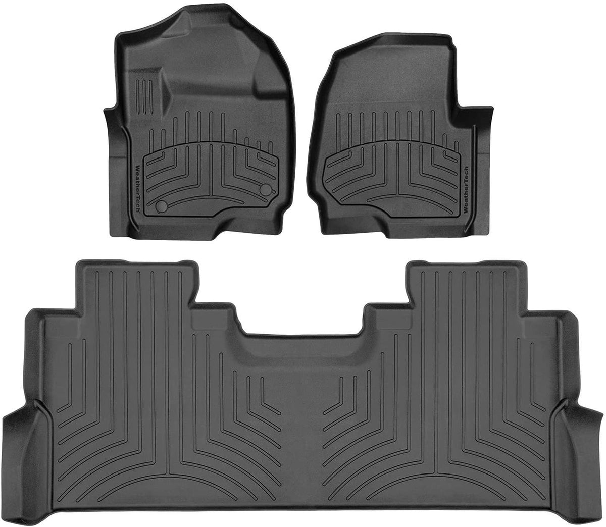 WeatherTech HP Front / 2nd Row Floor Liner - Black - Ford Fullsize Truck 2017-22