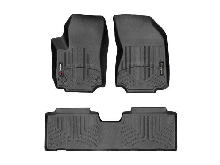WeatherTech Front / 2nd Row Floor Liner - Black / Textured - GM Midsize SUV 2018-20