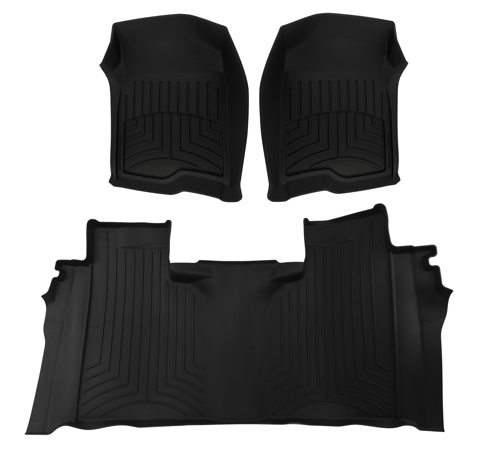 WeatherTech HP Front / 2nd Row Floor Liner - Black - GM Fullsize Truck 2019-23