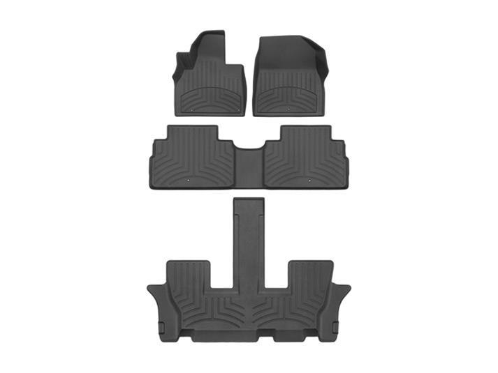 WeatherTech HP Front / 2nd Row / 3rd Row Floor Liner - Black - Kia Telluride 2020-22