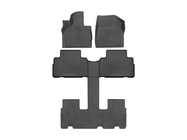WeatherTech HP Front / 2nd Row / 3rd Row Floor Liner - Black - Hyundai Palisade 2020-23