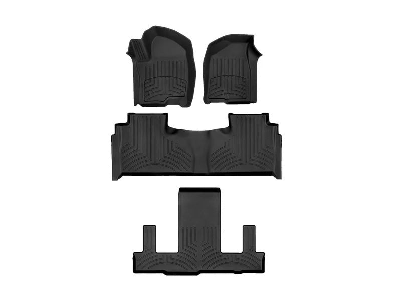 WeatherTech HP Front / 2nd Row / 3rd Row Floor Liner - Black / Textured - GM Fullsize SUV 2021-24