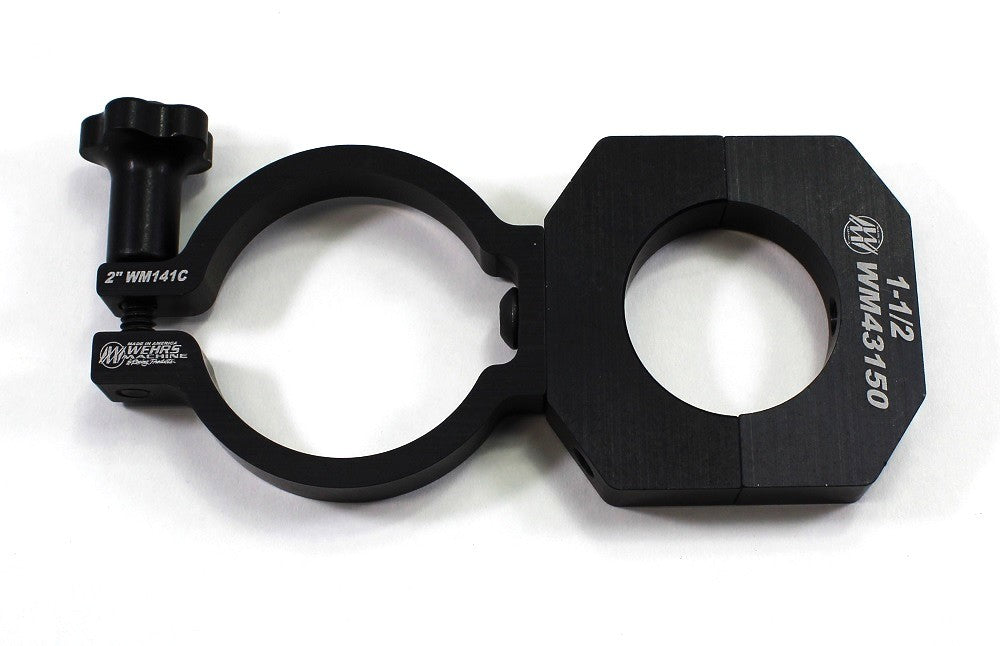 Wehrs Machine Clamp-On Shock Reservoir Bracket - Black - 1-1/2 in OD Tube Mount