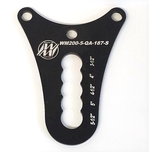Wehrs Machine Birdcage Top Link Plate - Single Slot - Straight Slot - 3/4 in Holes - Black