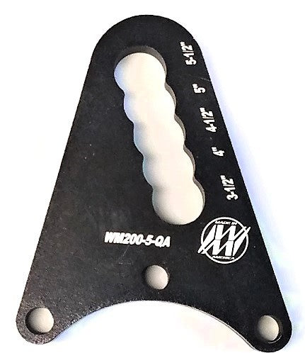 Wehrs Machine Birdcage Top / Bottom Link Plate - Single Slot - 3/4 in Holes - Black