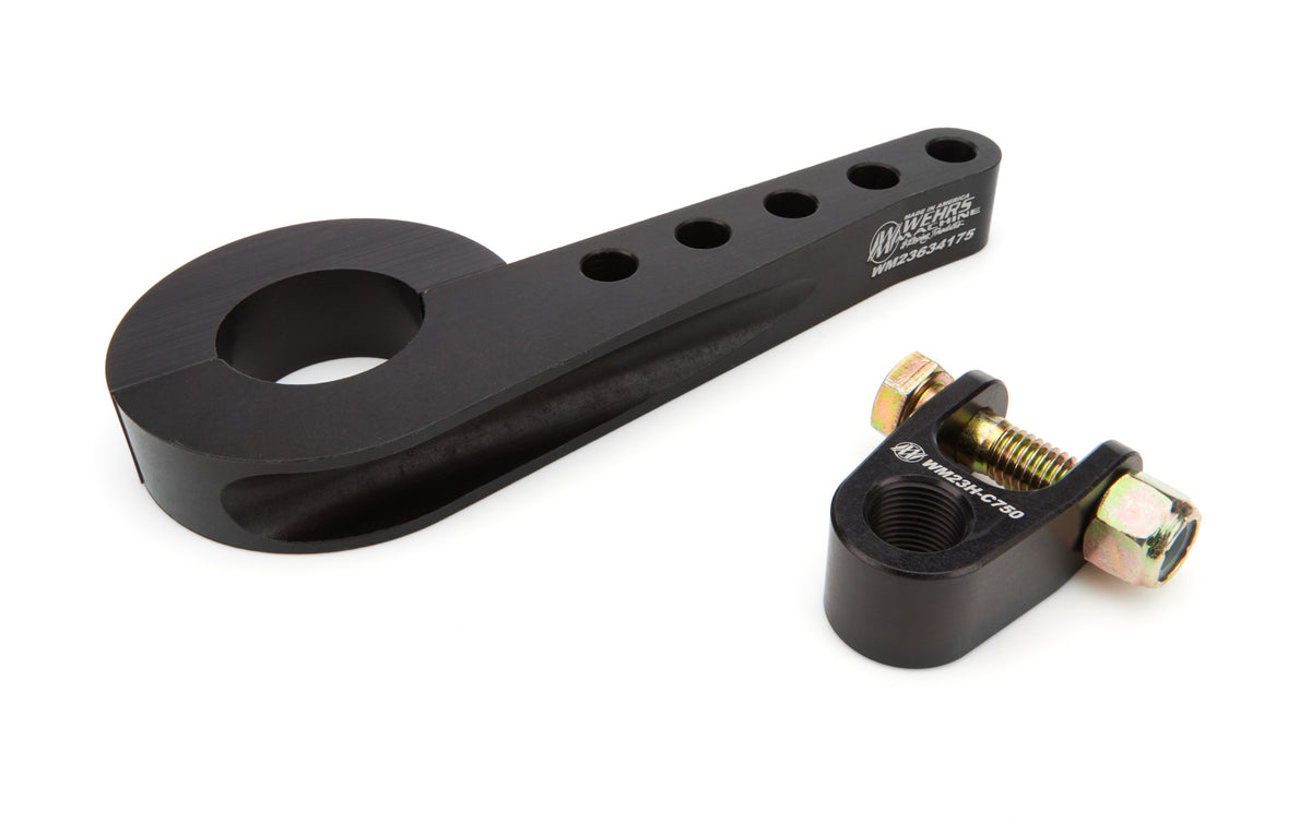 Wehrs Machine Steering Column Bracket - 1-3/4 in Diameter Tube - Clamp On - Black