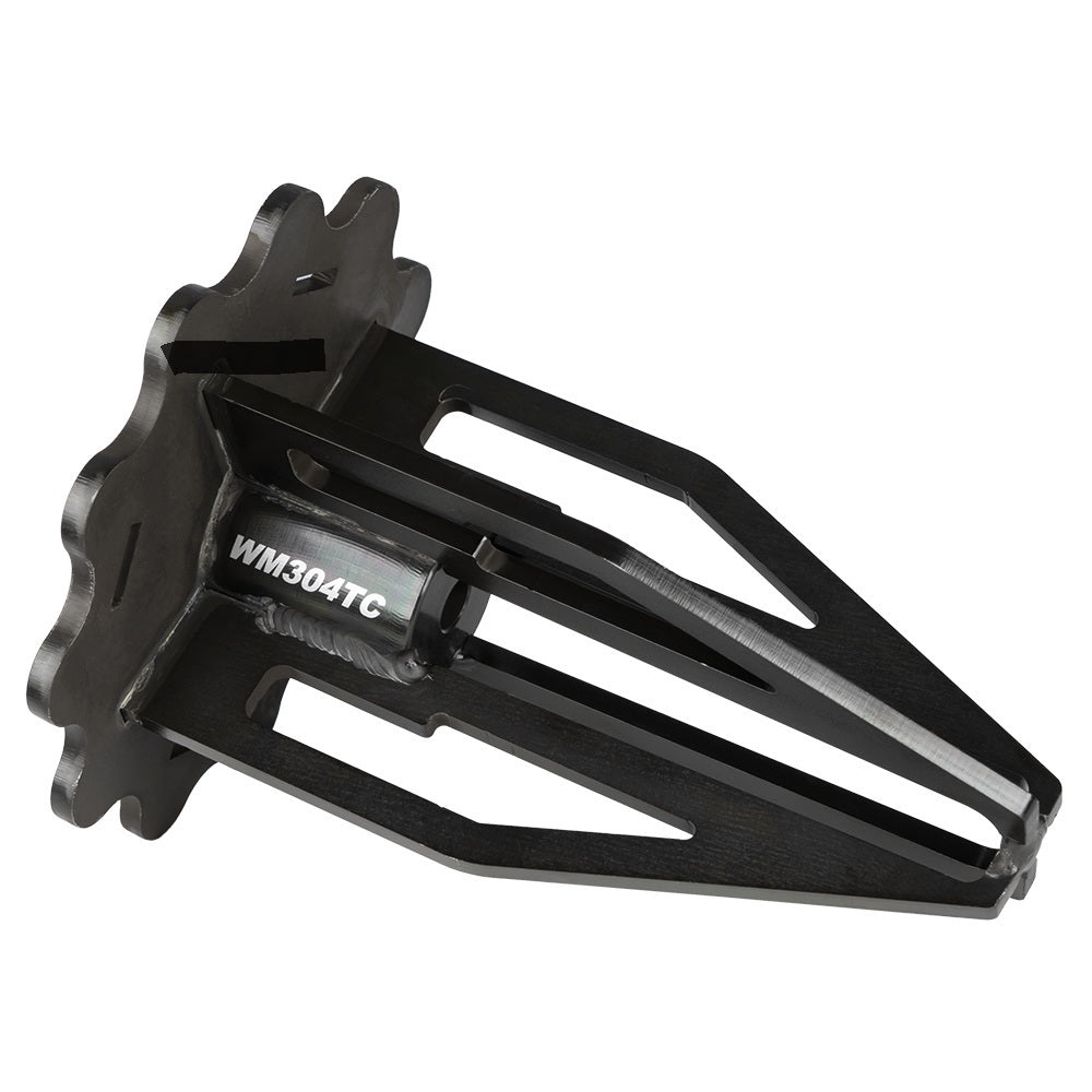 Wehrs Machine Tall Rear Spring Cup - Left Side - Upper - Bolt-On - 6 in Tall - Black - 5 in OD Spring