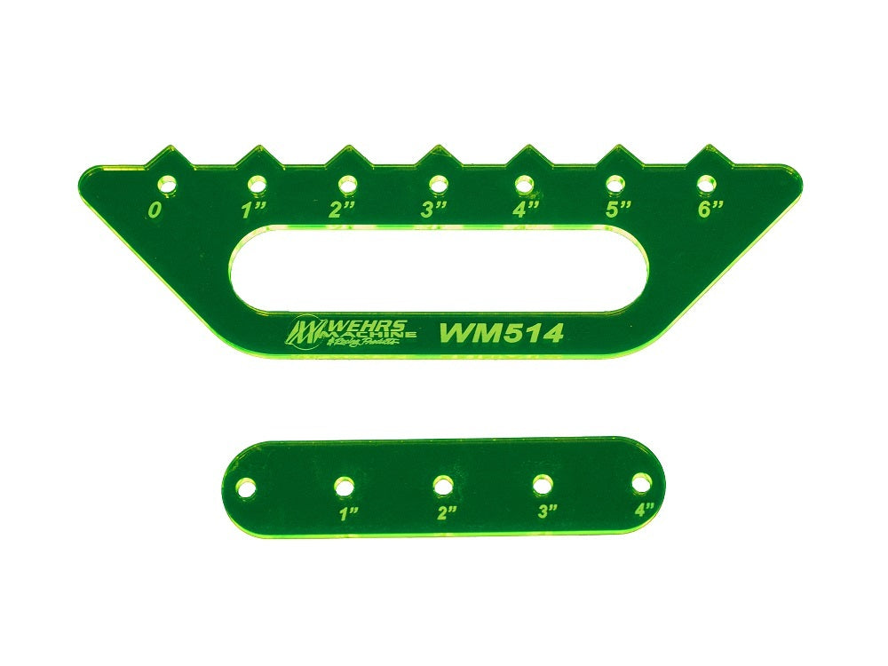 Wehrs Machine Hole Spacing Marker - 1-6 in Measurement Range - Green