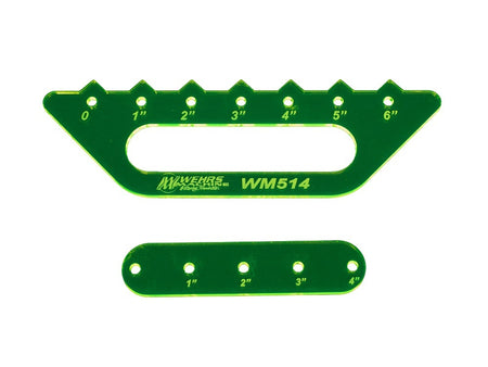 Wehrs Machine Hole Spacing Marker - 1-6 in Measurement Range - Green