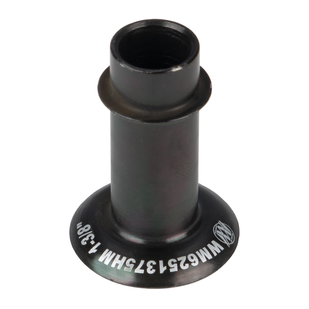 Wehrs Machine 5/8 to 1/2 in Bore High Misalignment Rod End Bushing - 1.375 in Long - Black Oxide