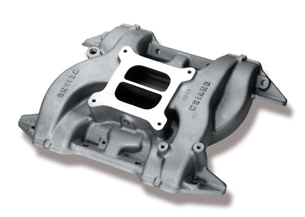 Weiand Action Plus Square Bore Dual Plane Intake Manifold - Mopar B-Series