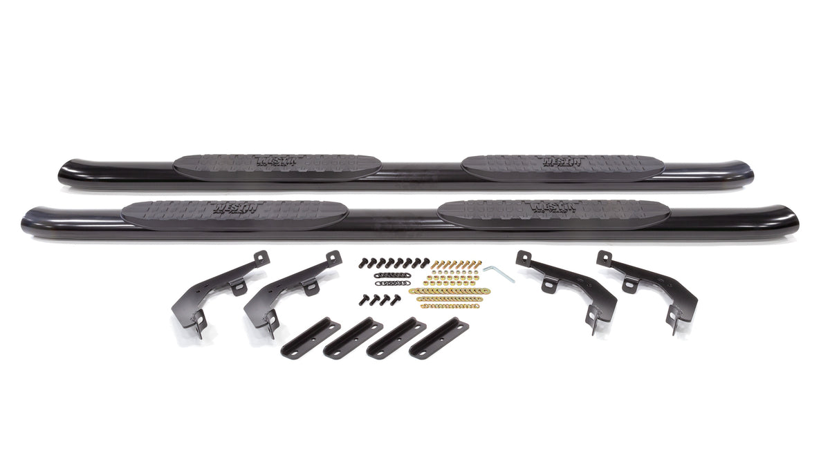 Westin Pro Traxx Oval Step Bars - 4 in OD - Black - Super Cab - Ford Fullsize Truck 2015