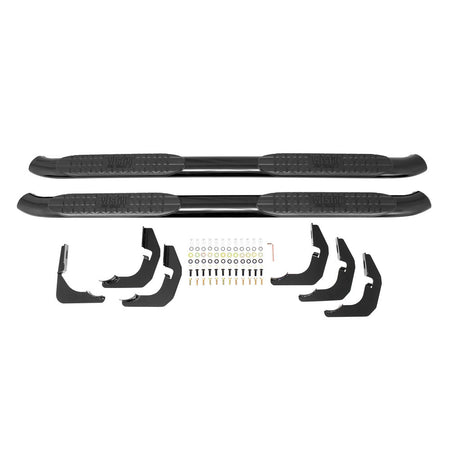Westin Pro Traxx Oval Step Bars - 4 in OD - Black - Super Crew - Ford Fullsize Truck 2015
