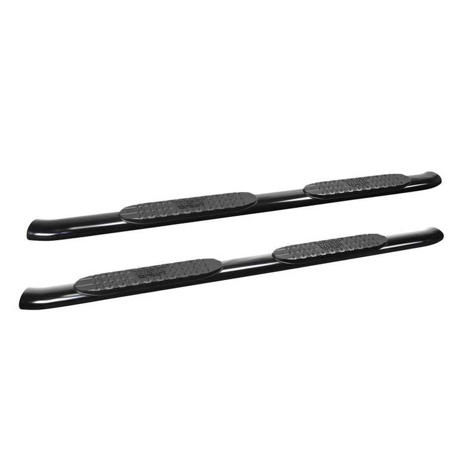 Westin Pro Traxx Oval Step Bars - 4 in OD - Black - Crew Cab - GM Fullsize Truck 2019-21 (Pair)