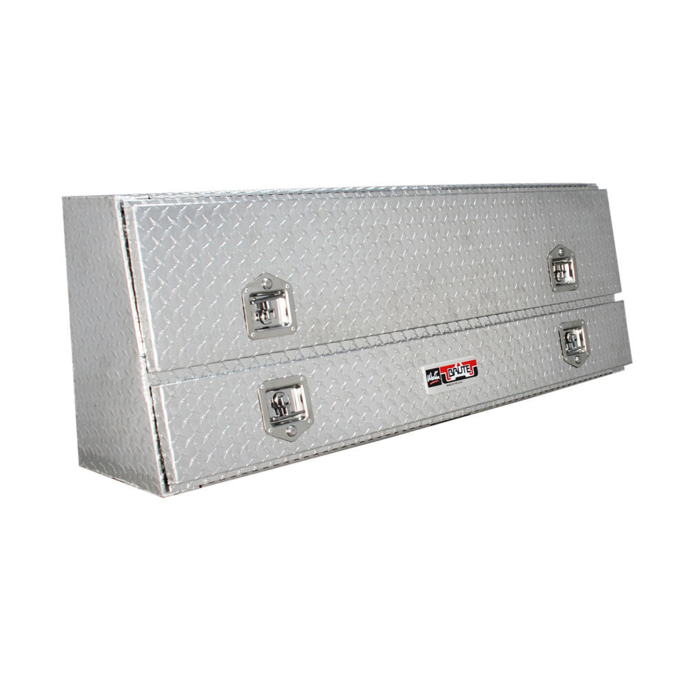 Westin Brute Contractor TopSider Tool Box - Double Lid - 72 in Wide - 21 in Tall - 10 in Deep - Diamond Plate