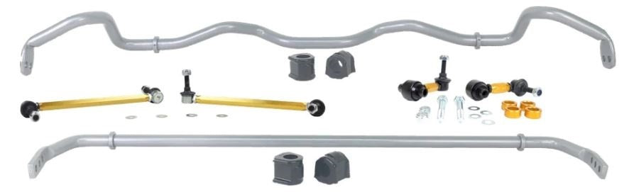 Whiteline Performance 2 / 3 Point Adjustable Front / Rear Sway Bar Kit - 24 mm Front / 22 mm Rear - Silver - Subaru WRX 2022-24