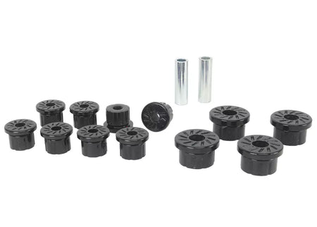 Whiteline Performance Leaf Spring and Shackle Bushing Kit - Black / Zinc Plated - Suzuki Samurai 1986-95