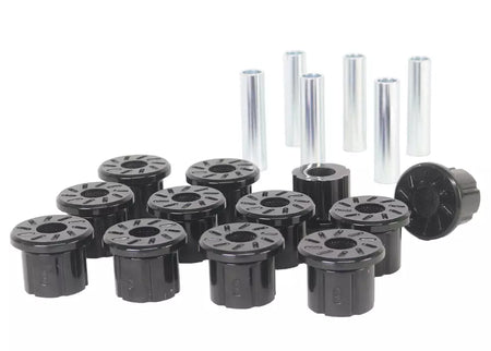 Whiteline Performance Leaf Spring and Shackle Bushing Kit - Black / Zinc Plated - GM Fullsize Truck 1975-86