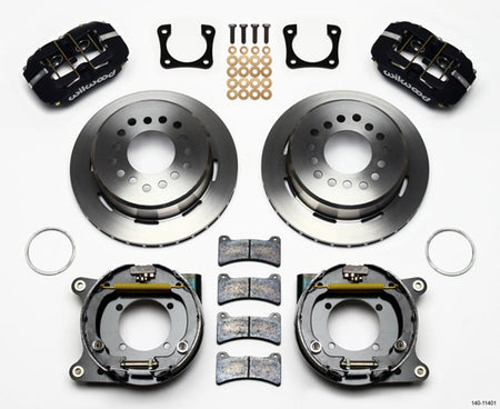 Wilwood Dynapro Low-Profile 4 Piston Rear Brake Kit - Black - GM 12-Bolt