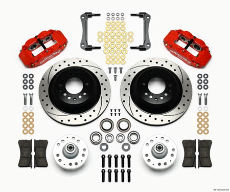 Wilwood Forged Narrow Superlite 6R 6 Piston Front Brake Kit - Red - GM F-Body / X-Body 1970-78